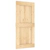 vidaXL Porta scorrevole NARVIK Naturale e Nero 95 x 210 cm (213,5 cm)