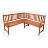 vidaXL Panca da Giardino ad Angolo con Cuscini 150 cm Massello Acacia