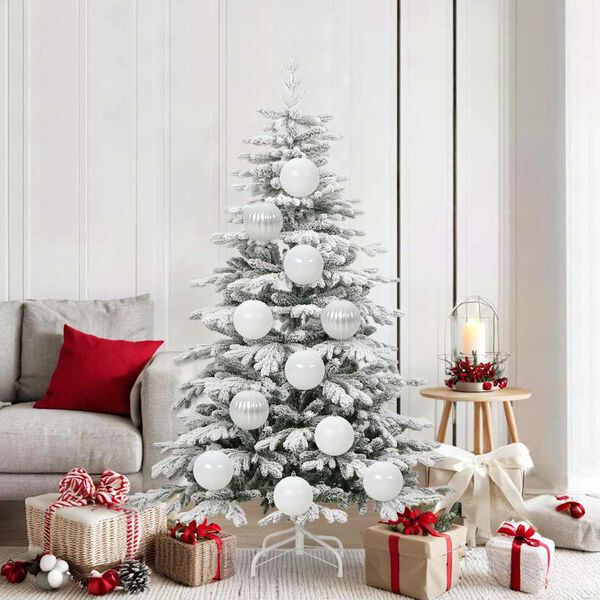 vidaXL Set di Palle di Natale 9 pcs Bianco Plastica