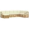 vidaXL Set di divani da esterno 8 pcs Bianco e Crema