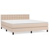vidaXL Giroletto a Molle con Materasso Cappuccino 180x200cm Similpelle
