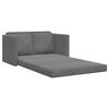 vidaXL Divano Letto da Terra 2 in 1 Grigio Scuro 122x204x55 cm Velluto