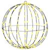 vidaXL Palla con 160 LED Bianco caldo 50,5 x 50,5 x 52 cm Metallo