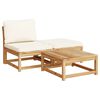 vidaXL Set Salotto da Giardino 7 pz con Cuscini Legno Massello Acacia