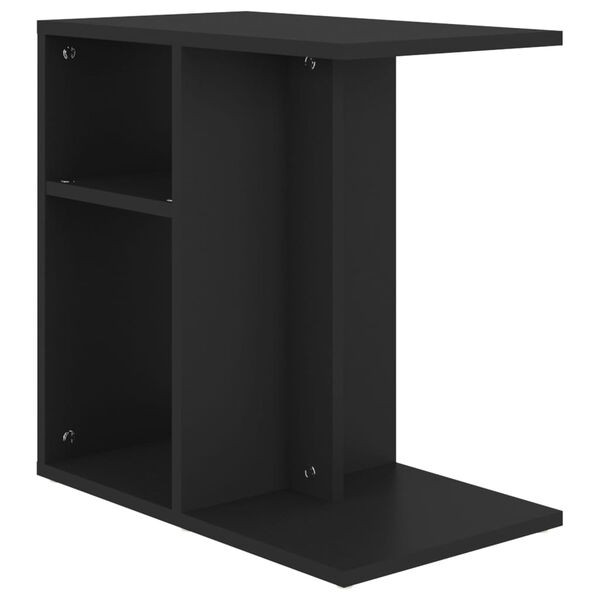 vidaXL Tavolino Nero 50x30x50 cm in Legno Multistrato
