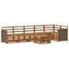 vidaXL Set di divani da esterno 6 pz Naturale Legno di Acacia Massello