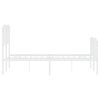 vidaXL Giroletto con Testiera e Pediera Metallo Bianco 120x200 cm