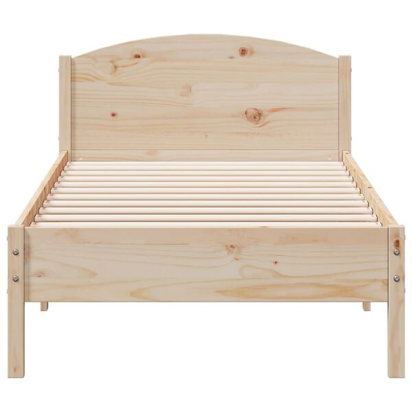 vidaXL Giroletto senza Materasso 100x200 cm in Legno Massello di Pino
