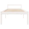 vidaXL Letto per Anziani Bianco 90x200 cm in Legno Massello di Pino