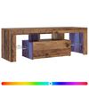 vidaXL Mobile Porta TV con LED Legno Antico 120x36,5x40 cm Multistrato