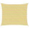 vidaXL Telo Ombra 2,5 x 3 m HDPE Rettangolare Giallo e Bianco