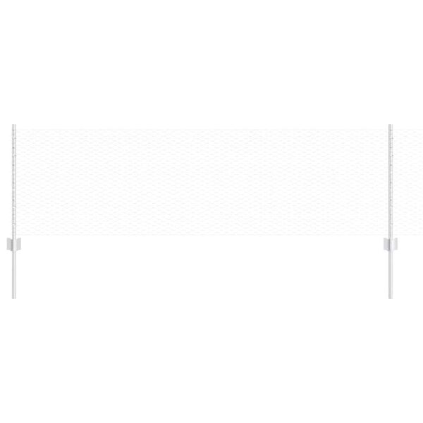 vidaXL Recinzione con Posto Argento 0,6 x 25 m Acciaio