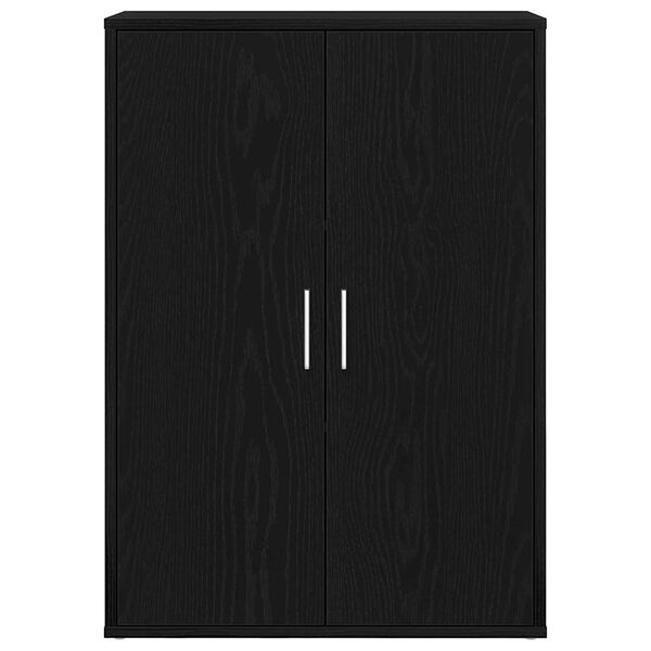 vidaXL Credenza Rovere Nero 60 x 31 x 84 cm Legno multistrato