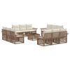 vidaXL Set Divano da Giardino 13 pz Beige polyrattan