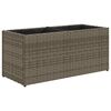 vidaXL Fioriere da Giardino con 2 Vasi Grigie 72x30x32 cm Polyrattan