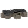 vidaXL Set Divano da Giardino 8 pz con Cuscini Grigio in Polyrattan