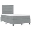 vidaXL Letto a molle con materasso Grigio chiaro 120 x 190 cm Tessuto