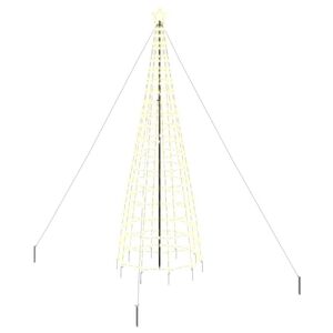 vidaXL Albero di Natale LED EKENAS 400 cm 800 LED Bianco caldo Acciaio