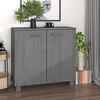 vidaXL Credenza HAMAR Grigio Scuro 85x35x80 cm Legno Massello di Pino