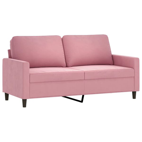 vidaXL Set di Divani 2 pz con Cuscini rosa in Velluto