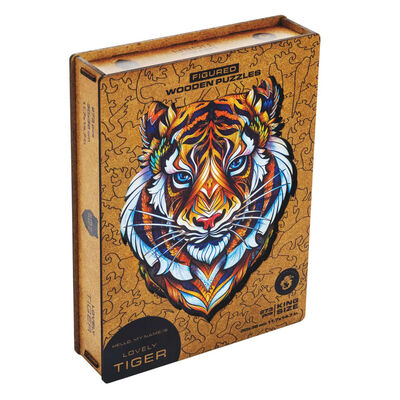 UNIDRAGON Puzzle in Legno 273 pz Lovely Tiger King Size 30x38 cm