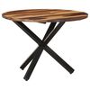 vidaXL Tavolo da Pranzo 100x100x75 cm Legno di Acacia Finitura Ambra