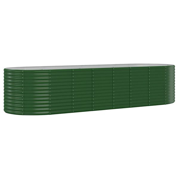 vidaXL Letto Giardino Acciaio Zincato 322x100x68 cm Verde