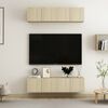 vidaXL Mobili Porta TV 4 pz Rovere Sonoma 60x30x30cm Legno Multistrato