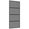 vidaXL Porta scorrevole 90 x 205 cm Vetro Temperato e Alluminio