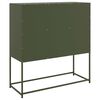 vidaXL Credenza Verde Oliva 100,5x39x79 cm in Acciaio