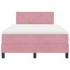 vidaXL Letto a molle con materasso Rosa 120 x 200 cm Velluto