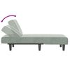 vidaXL Chaise Longue in Velluto Grigio Chiaro