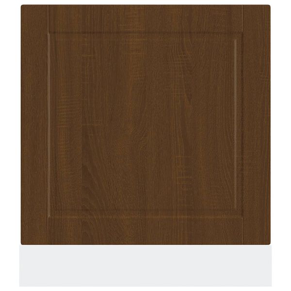 vidaXL Pannello Lavastoviglie Porto Rovere Marrone 60x1,5x67 cm