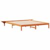 vidaXL Letto con Tavolini Laterali Marrone cerato 200 x 210 cm