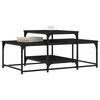 vidaXL Tavolino da Salotto Nero 102x60x45 cm in Legno Multistrato