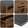 vidaXL Panca per ingresso con cuscino Legno vecchio 100 x 38 x 46 cm