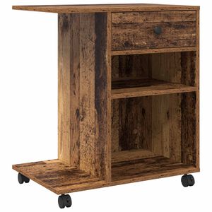 vidaXL Supporto per Stampante Legno antico 60 x 40 x 68,5 cm