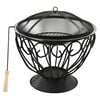 vidaXL Braciere e Barbecue 2in1 e Attizzatoio 59x59x60 cm Acciaio Inox