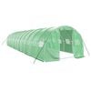 vidaXL Serra con Telaio in Acciaio Verde 36 m&sup2; 12x3x2 m