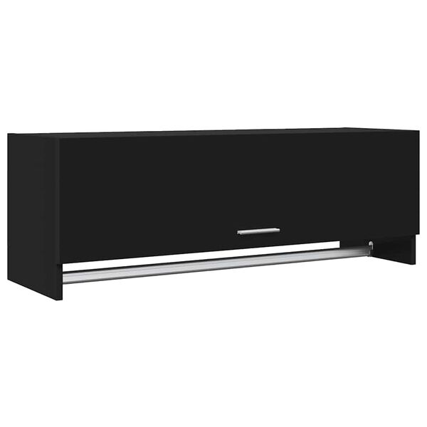 vidaXL Armadio Nero 100x32,5x35 cm in Legno Multistrato