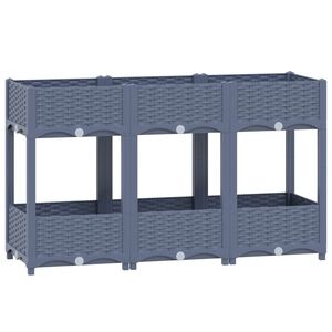 vidaXL Fioriera Rialzata 120x40x71 cm in Polipropilene