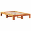 vidaXL Giroletto senza Materasso Marrone Cera 135x190 cm Legno di Pino