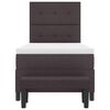 vidaXL Letto a molle con materasso Marrone Scuro 90 x 190 cm Tessuto
