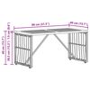 vidaXL Tavolo da Esterno Grigio 80 x 40 x 40 cm Acciaio e Polyrattan