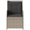 vidaXL Panchina da giardino 2 pcs Grigio chiaro polyrattan