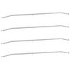 vidaXL Supporto per teloni per rimorchi 4 Argento 136-218 cm Alluminio
