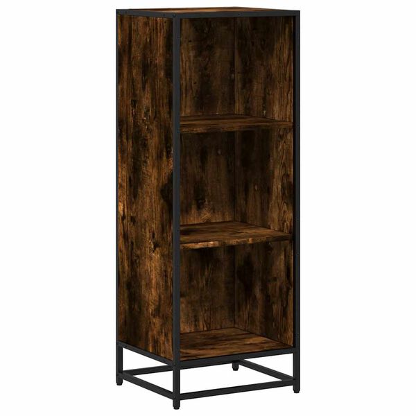 vidaXL Libreria Rovere Fumo 40x35x107,5 cm in Legno Multistrato