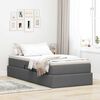 vidaXL Letto con contenitore e materasso Grigio scuro 90 x 200 cm