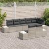vidaXL Set Divano da Giardino 8 pcs Grigio chiaro polyrattan
