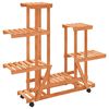 vidaXL Portafiori con Ruote 95x25x101 cm in Legno Massello di Abete